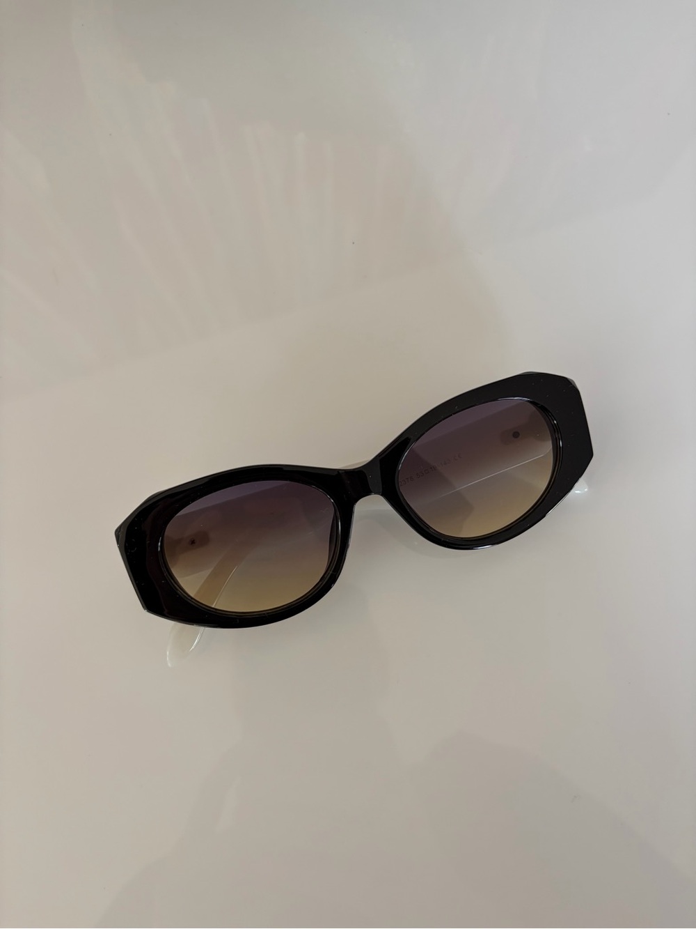 BVLGARY STYLE Black pearl frame Gradient brown purple Lens Women's Sunglasses